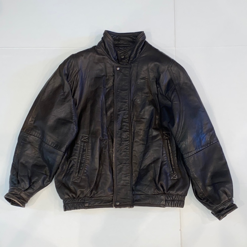 Vintage Alaska Leather Bomber Jacket